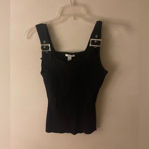 bar buckle tank top
